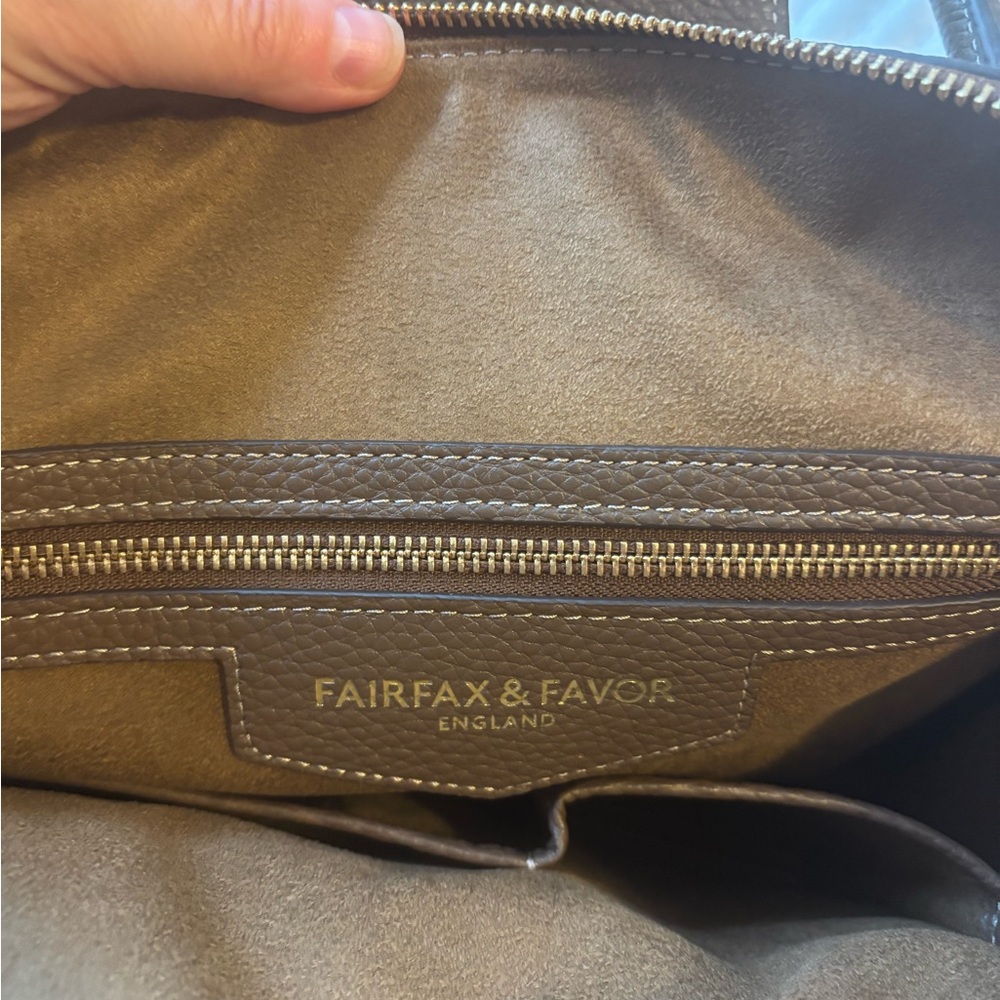 NWOT Fairfax & Favor Lemmington Jacquard Tote in Taupe 👜 🤎 - Picture 8 of 8